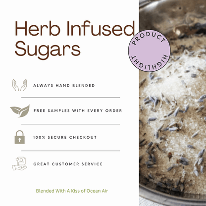 Juniper Apple infused artisan culinary  sugar