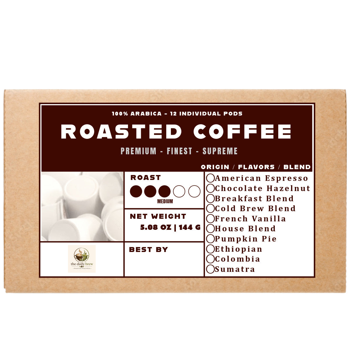 K-Cups Coffee Flavored & Nonflavored Organic Supreme Finest Premium American Espresso Breakfast Cold Brew House Vanilla Chocolate Hazelnut Pumpkin French Vanilla Ethiopia Colombia Sumatra Brazil more